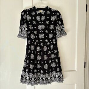 Boden Puff Sleeve Broderie Dress Size US 8 Regular